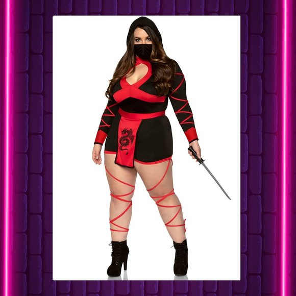 RED DRAGON NINJA Costume | 1X 2X 3X 4X - Picture 1 of 3